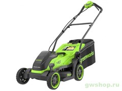 Газонокосилка аккумуляторная G-MAX 40V GREENWORKS GD40LM361 без АКБ и ЗУ Greenworks 2520807 Газонокосилка аккумуляторная G-MAX 40V GREENWORKS GD40LM361 без АКБ и ЗУ Greenworks 2520807
