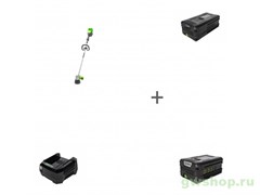 Комплект: Триммер аккумуляторный GD82LT 82V GREENWORKS 40 см + Аккумулятор G82B5 + Аккумулятор G82B2 + Зарядное устройство G82C Greenworks 21106071