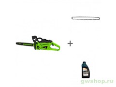 Цепная пила аккумуляторная GREENWORKS GD40CS20XK4 40V c 1хАКБ 4 Ач И ЗУ + цепь + масло для цепи в подарок! Greenworks 2008807UB, 29767, 70285160000