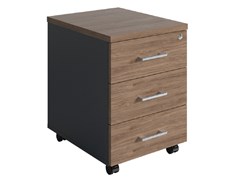 Тумба выкатная ПРАКТИК NPW-406 L3 темный орех/антрацит S36099400017