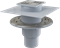 Сливной трап AlcaPlast APV2324 105x105 мм, вертикальный выпуск 50/75 мм, нержавеющая сталь - фото 337747