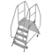 Двухсторонняя лестница-платформа Krause 5 ступеней 821218 - фото 410113 Двухсторонняя лестница-платформа Krause 5 ступеней 821218 - фото 410113